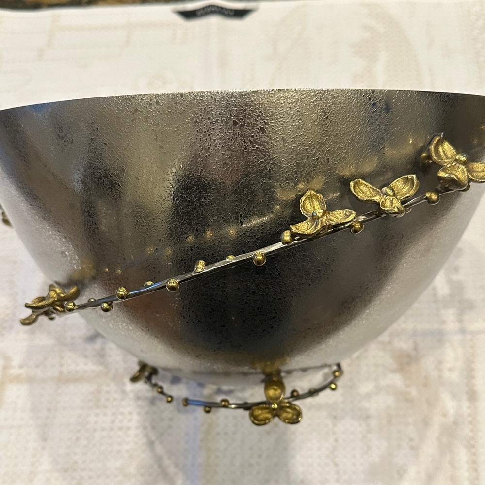 Michael Aram Silver and Gold Bowl